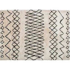 Teppich in Offwhite und Schwarz - Pless