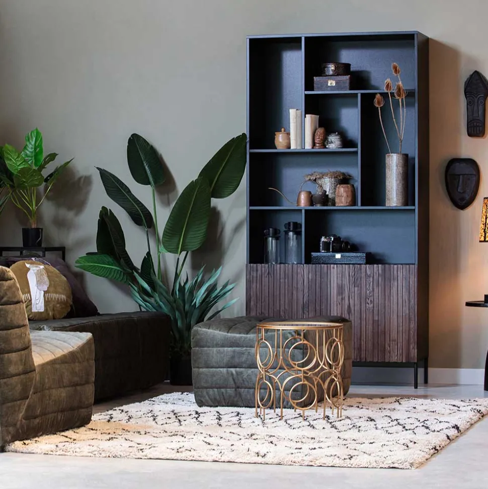 Teppich in Offwhite und Schwarz - Pless