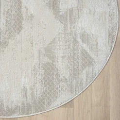 Teppich in Rund - Creme und Beige - Anita