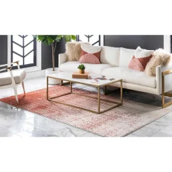 Teppich in Terracotta & Creme gemustert - Maximilians