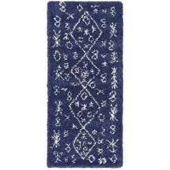 Teppich Läufer im Ethno Design in Blau - Avior