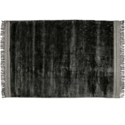 Teppich mit Fransen in Anthrazit - Haigon