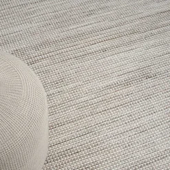 Teppich mit Fransen in Weiß und Hellgrau - Vergil