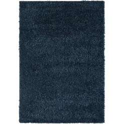 Teppich mit Hochflor in Dunkelblau - Pipev