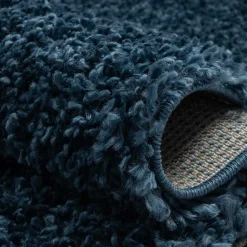 Teppich mit Hochflor in Dunkelblau - Pipev