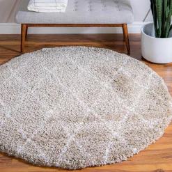 Teppich mit hohem Flor - 150 cm rund - Alli