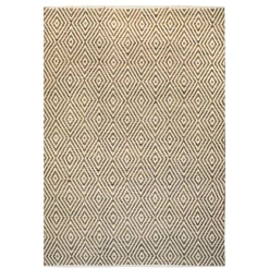 Teppich mit modernem Rautenmuster aus Baumwolle - Zalabete