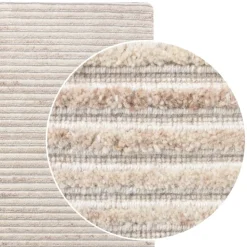 Teppich mit Wolle in Cremeweiß - Accapulco