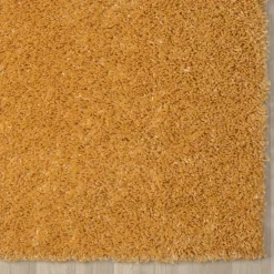 Teppich oder Läufer in Gold Gelb - Crocinol