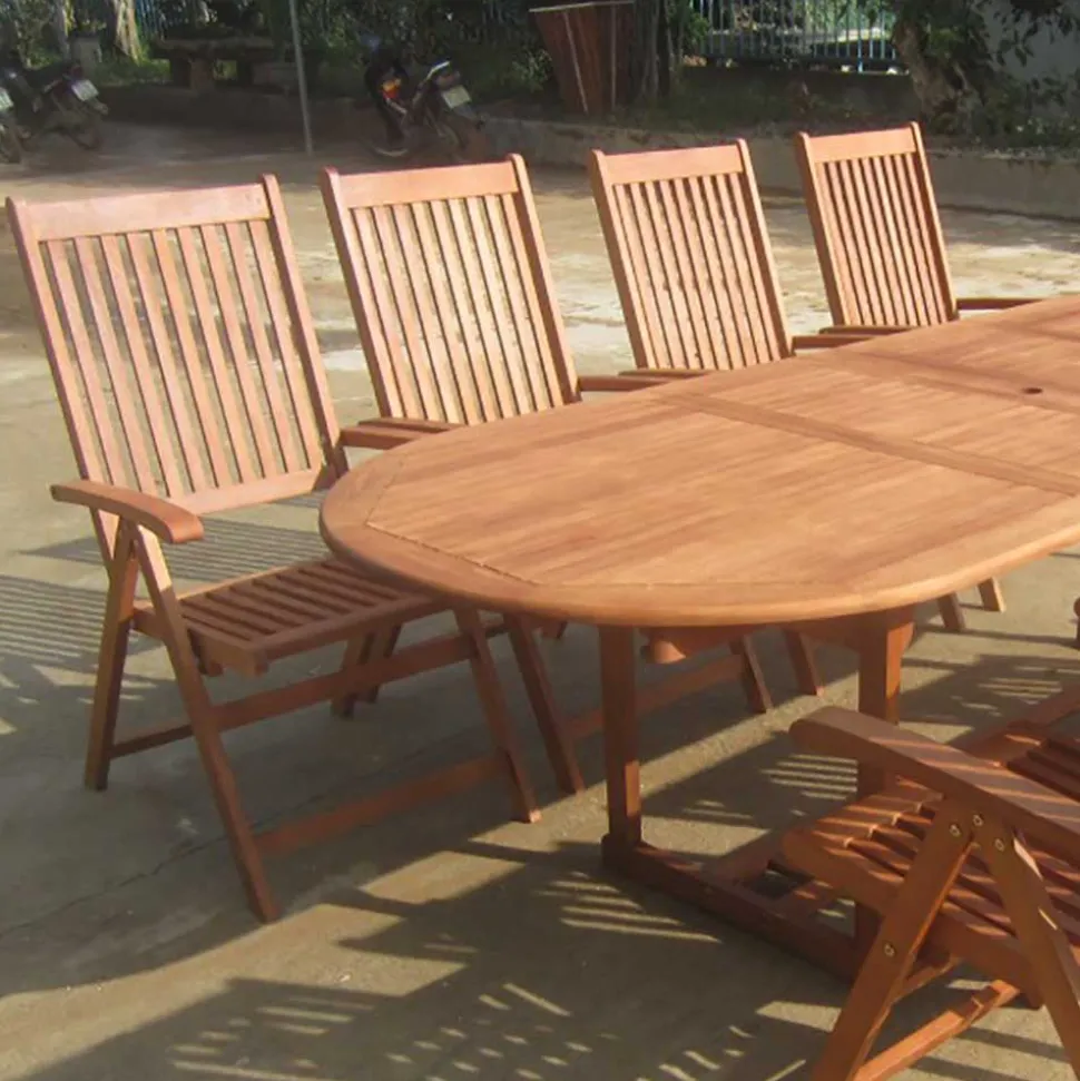 Terrassen Essgruppe Osilla mit Ausziehtisch (neunteilig)