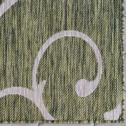 Terrassen Teppich in Oliv Grün und Cremeweiß - Duran