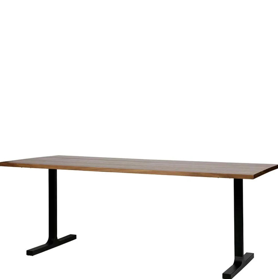 T-Gestell Tisch in Nussbaum & Schwarz - Bastion