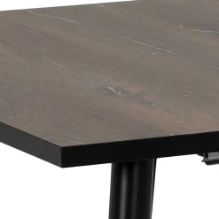 Tisch in dunkler Eiche Optik & Schwarz - Viridena