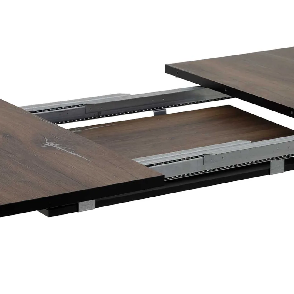 Tisch in dunkler Eiche Optik & Schwarz - Viridena