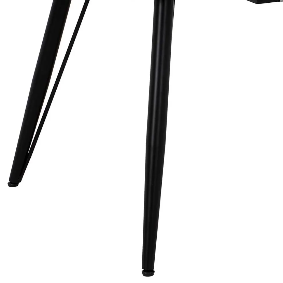 Tisch in dunkler Eiche Optik & Schwarz - Viridena