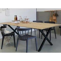 Tisch mit Eichenplatte mit Naturkante - Ensenada