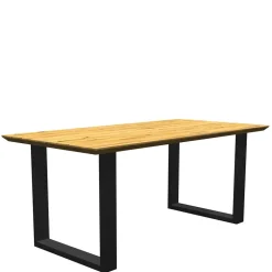 Tisch mit Eichenplatte Schweizer Kante - Blacer