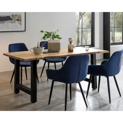 Tisch mit vier Tischsesseln Set - Cervena (fünfteilig)