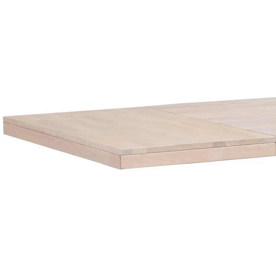 Tisch mit Whitewash Eichenplatte & X-Füßen - Durense