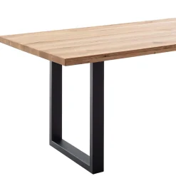 Tisch mit Wildeiche Massivholzplatte - Guven
