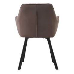 Tischgruppe in Braun mit Schwarz - Bruce (fünfteilig)