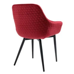 Tischgruppe mit vier roten Stühlen - Syrec (fünfteilig)