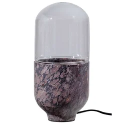 Tischlampe in Grau Braun Marmor - Adiana (2er Set)