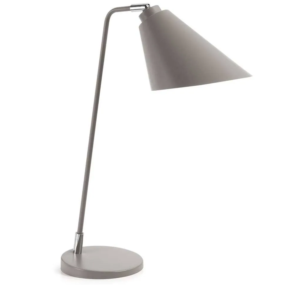 Tischleuchte aus grauem Metall - Paolo