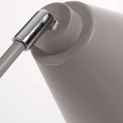 Tischleuchte aus grauem Metall - Paolo