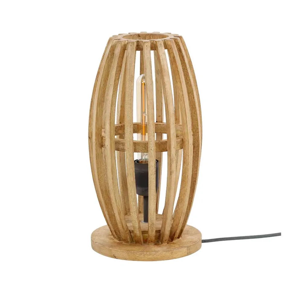 Tischleuchte aus Mangobaum Massivholz - Mundary