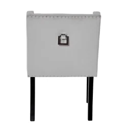 Tischsessel in Silbergrau Samt - Syriana