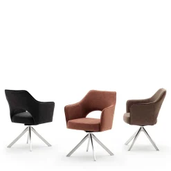 Tischsessel mit Drehgestell - Lazura (2er Set)