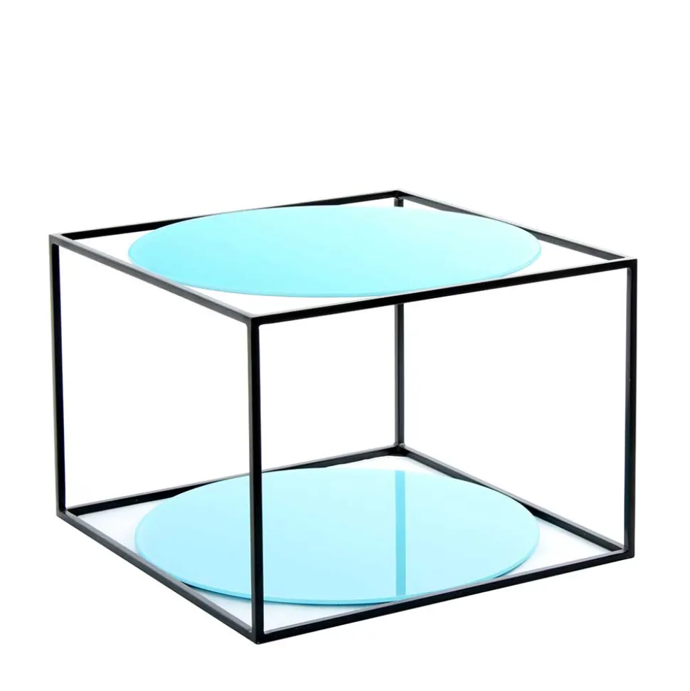 Toller Beistelltisch in Hellblau & Schwarz - Vosina