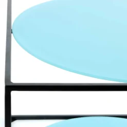 Toller Beistelltisch in Hellblau & Schwarz - Vosina