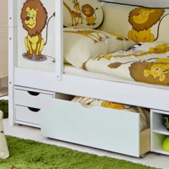 Tolles Spielbett Castalla in Weiß