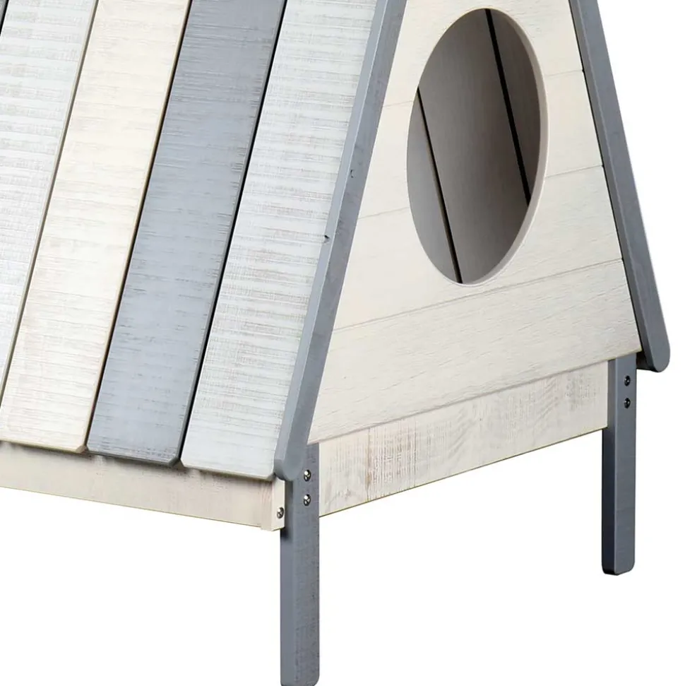 Tolles Zelt Kinderbett in Weiß & Grau - Tananoa