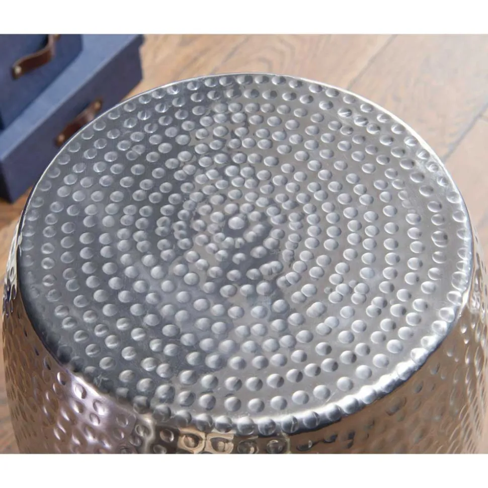 Tonnen Design Beistelltisch aus Aluminium - Bahare