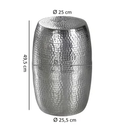 Tonnen Design Beistelltisch aus Aluminium - Bahare