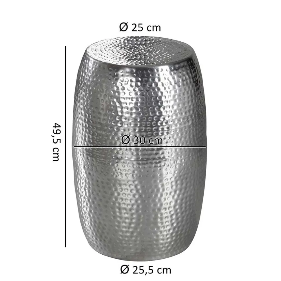 Tonnen Design Beistelltisch aus Aluminium - Bahare