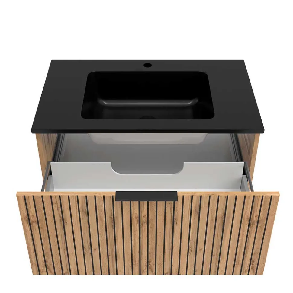 Topp Badmöbel-Kombination zweifarbig - Crystoga (vierteilig)