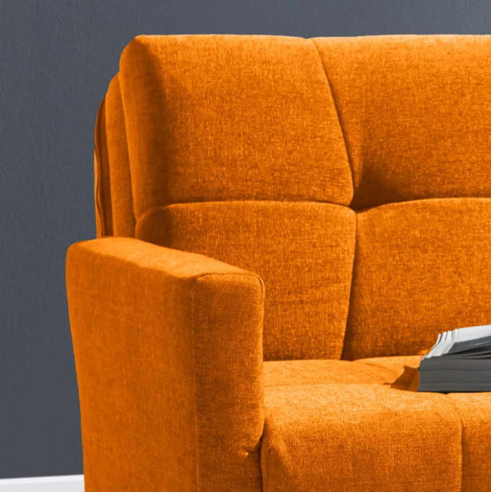 Topp Schlafcouch in Gelb Flachgewebe - Gatria