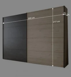 Topp Schlafzimmerschrank mit zwei Schwebetüren - Licruva