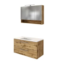 Topp Waschplatz Kombi in Holz - Lemnas (zweiteilig)