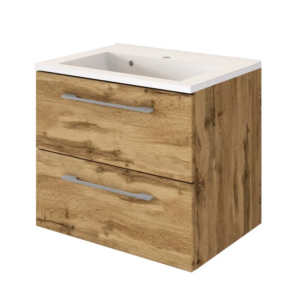 Topp Waschplatz Kombi in Holz - Lemnas (zweiteilig)