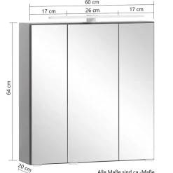 Touchwood Badmöbel in Wildeiche - Drumias (dreiteilig)