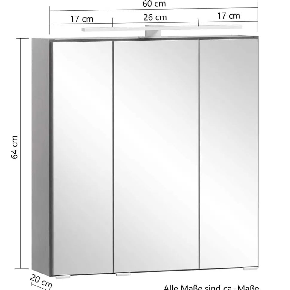 Touchwood Badmöbel in Wildeiche - Drumias (dreiteilig)