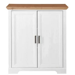 Türen-Kommode in Weiß mit Eiche - Mehady