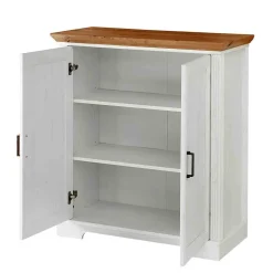 Türen-Kommode in Weiß mit Eiche - Mehady