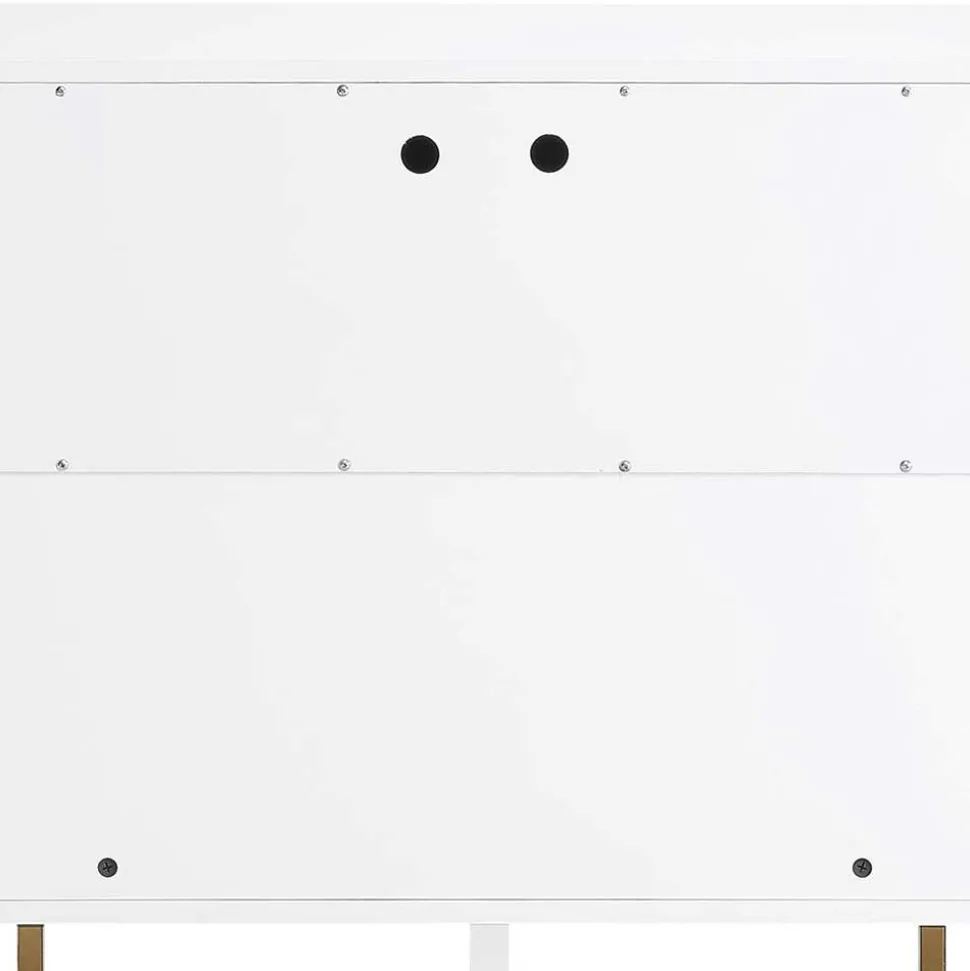 Türen-Kommode in Weiß und Gold - Nigava