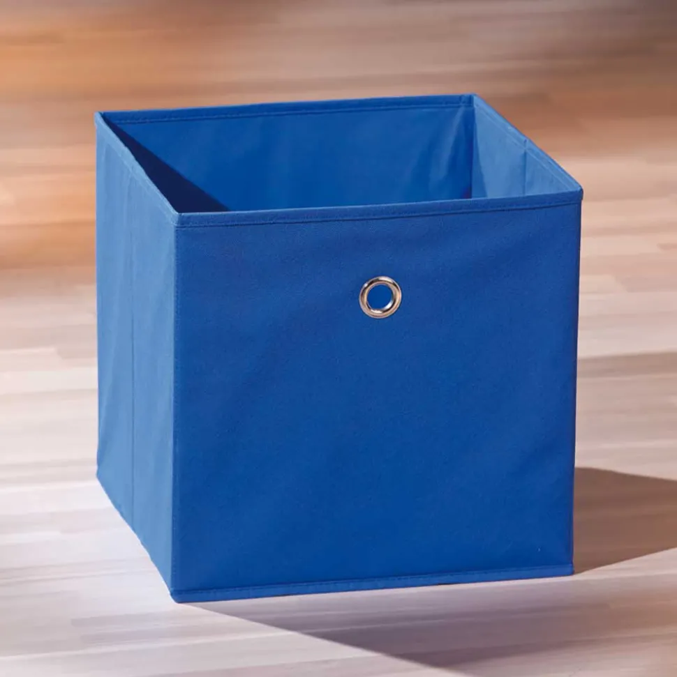 Treppenregal Raumteiler mit 6 Textil Boxen - Charlena